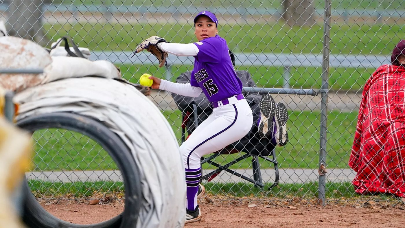 Niagara softball player Donnalea Barnett batting during a game